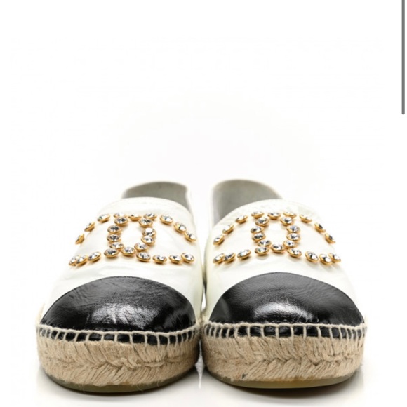 perfect condition Chanel Espadrilles with Swarovski Crystal CC - Picture 1 of 8